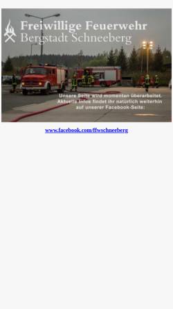 Vorschau der mobilen Webseite www.ffwschneeberg.de, Freiwillige Feuerwehr Schneeberg