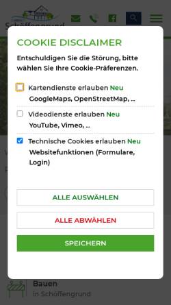 Vorschau der mobilen Webseite www.schoeffengrund.de, Gemeinde Schöffengrund