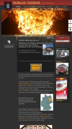 Vorschau der mobilen Webseite www.feuerwehr-schoenborn.de, Freiwillige Feuerwehr Schönborn