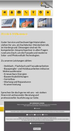 Vorschau der mobilen Webseite www.dachdecker-neuer.de, Jürgen Neuer - Dachdeckermeisterbetrieb