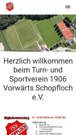 Vorschau der mobilen Webseite www.tsv-schopfloch.de, TSV Schopfloch