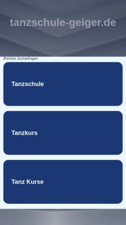 Vorschau der mobilen Webseite www.tanzschule-geiger.de, Tanzschule Geiger