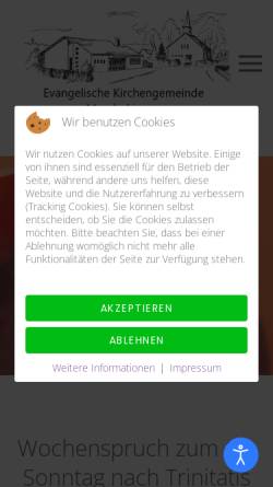 Vorschau der mobilen Webseite www.kirche-munderkingen.de, Evangelische Kirchengemeinde Munderkingen