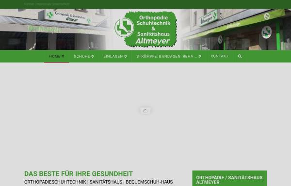 Vorschau von www.ortho-altmeyer.de, Orthopädie Schuhtechnik und Sanitätshaus Altmeyer