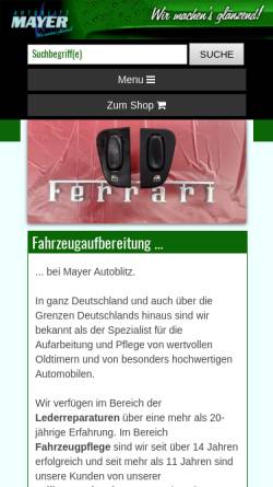 Vorschau der mobilen Webseite www.autoblitz-mayer.de, Autoblitz Mayer