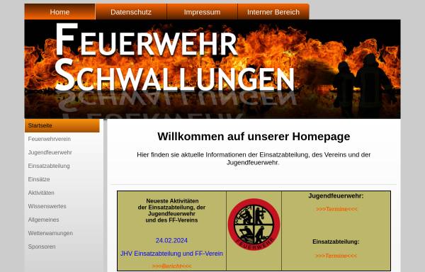 Vorschau von www.feuerwehr-schwallungen.de, Freiwillige Feuerwehr Schwallungen