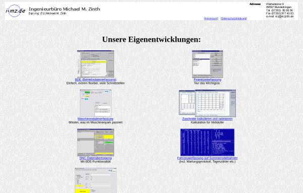 Vorschau von www.i-mz.de, Ingenieurbüro Michael M. Zinth