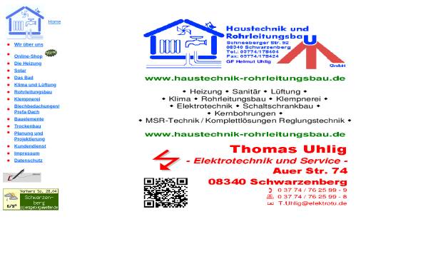 Vorschau von www.haustechnik-rohrleitungsbau.de, Haustechnik und Rohrleitungsbau GmbH