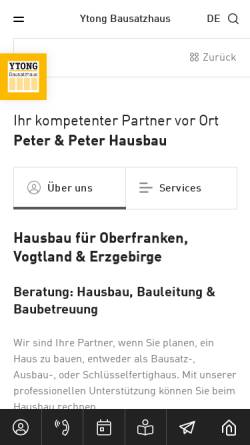Vorschau der mobilen Webseite www.ytong-bausatzhaus.de, Peter und Peter Hausbau