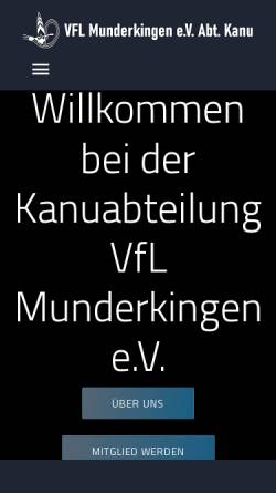 Vorschau der mobilen Webseite kanu-munderkingen.de, VfL Munderkingen e.V.