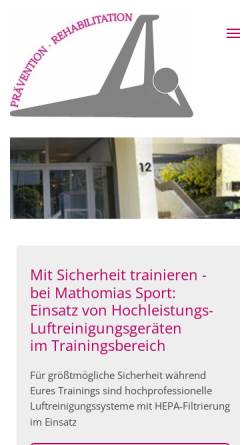 Vorschau der mobilen Webseite www.mathomias-sport.de, Mathomias Sport