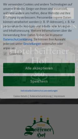 Vorschau der mobilen Webseite www.seiffener-hof.de, Flair-Hotel Seiffener Hof