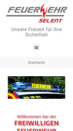 Vorschau der mobilen Webseite www.feuerwehr-selent.de, Feuerwehr Selent