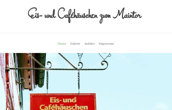Vorschau von www.eiscafemaintor.de, Eiscafe Maintor
