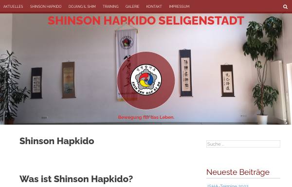 Vorschau von www.shinsonhapkido-seligenstadt.de, Shin Son Hapkido Dojang Seligenstadt