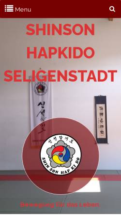Vorschau der mobilen Webseite www.shinsonhapkido-seligenstadt.de, Shin Son Hapkido Dojang Seligenstadt