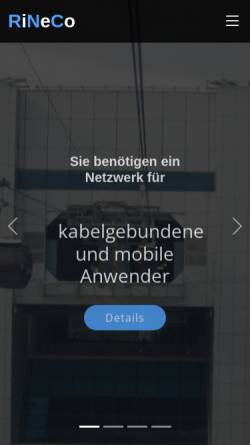 Vorschau der mobilen Webseite www.rineco.de, Richter Netzwerk Consulting