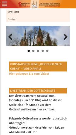 Vorschau der mobilen Webseite www.st-martin-sendenhorst.de, Pfarrgemeinde St. Martin