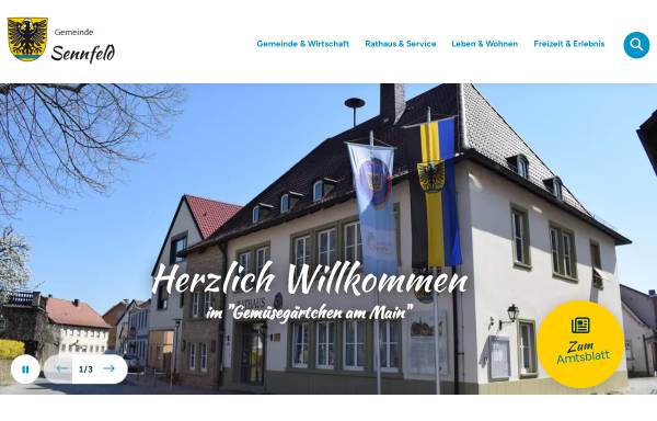 Vorschau von www.sennfeld.de, Gemeinde Sennfeld