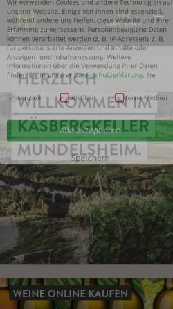 Vorschau der mobilen Webseite www.mundelsheimerwein.de, WG Mundelsheim