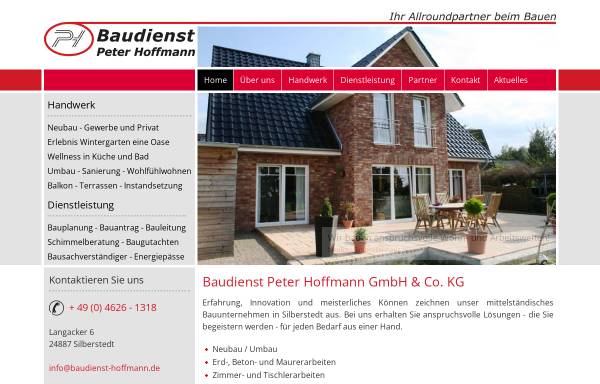Vorschau von www.baudienst-hoffmann.de, Baudienst Peter Hoffmann GmbH & Co. KG