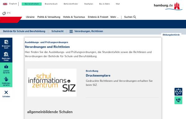 Vorschau von www.hamburg.de, Hamburg: Verordnungen und Richtlinien