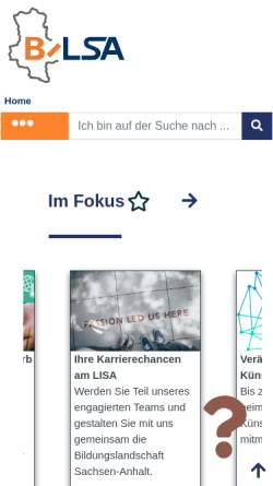 Vorschau der mobilen Webseite www.bildung-lsa.de, Sachsen-Anhalt: Landesbildungsserver Schulrecht