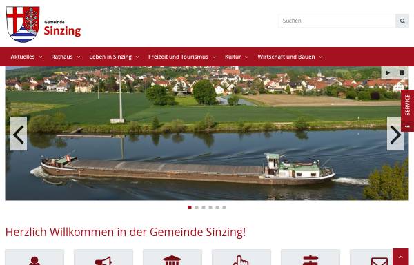 Vorschau von www.sinzing.de, Gemeinde Sinzing