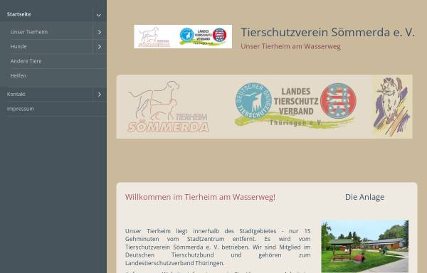 Vorschau von www.tierschutzverein-soemmerda.info, Tierheim Sömmerda