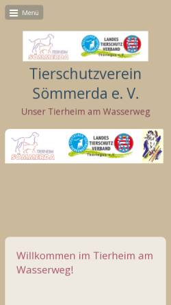 Vorschau der mobilen Webseite www.tierschutzverein-soemmerda.info, Tierheim Sömmerda
