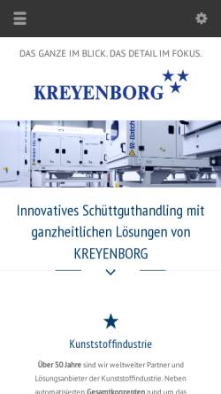 Vorschau der mobilen Webseite www.kreyenborg.com, Kreyenborg Gruppe