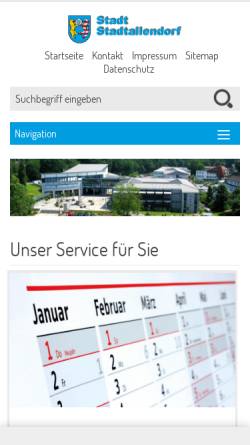 Vorschau der mobilen Webseite stadtallendorf.de, Stadtallendorf