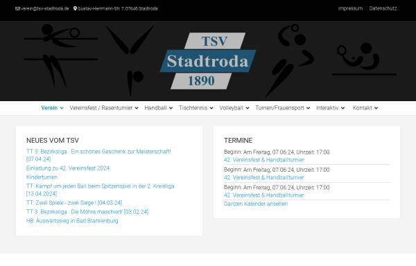 Vorschau von www.tsv-stadtroda.de, TSV Stadtroda 1890 e.V.