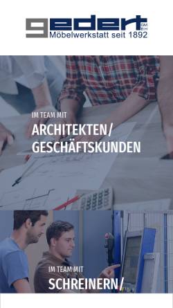 Vorschau der mobilen Webseite www.gedert.de, Gedert-Objekteinrichtungen