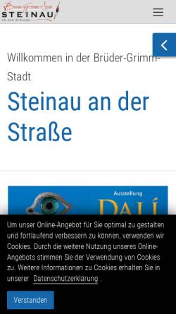 Vorschau der mobilen Webseite www.steinau.eu, Stadt Steinau an der Straße
