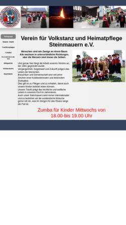 Vorschau der mobilen Webseite www.volkstanz-steinmauern.de, Verein für Volkstanz und Heimatpflege e. V.