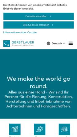 Vorschau der mobilen Webseite www.gerstlauer-rides.de, Gerstlauer Elektro GmbH - Amusement Rides