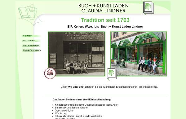 Vorschau von www.buchladen-lindner.de, Buch + Kunst Laden Sigrid Lindner