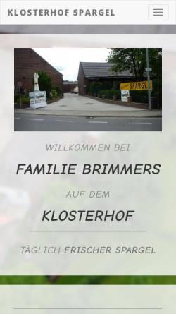 Vorschau der mobilen Webseite klosterhof-spargel.de, Klosterhof-Spargel