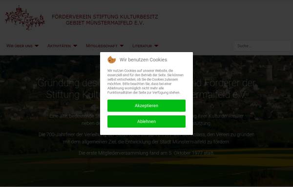 Vorschau von kulturverein-muenstermaifeld.de, Förderverein Stiftung Kulturbesitz Gebiet Münstermaifeld e.V.