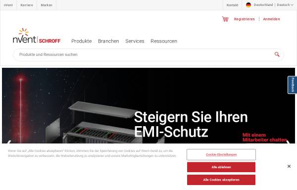 Vorschau von www.schroff.de, Schroff GmbH