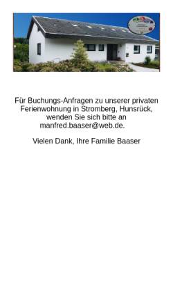 Vorschau der mobilen Webseite www.ferienwohnung-stromberg.de, Ferienwohnung Erika Baaser