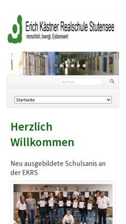 Vorschau der mobilen Webseite www.ekrs-stutensee.de, Erich Kästner Realschule