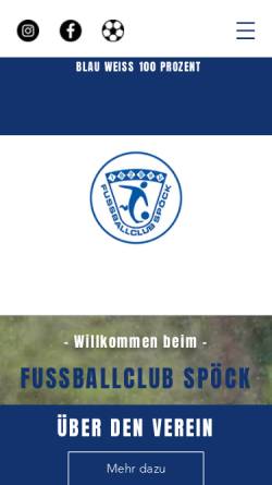 Vorschau der mobilen Webseite www.fcspoeck.de, Fußball Club Spöck