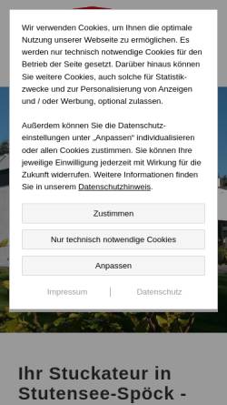 Vorschau der mobilen Webseite www.stukkateur-gruber.de, Gruber, Stukkateur