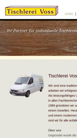 Vorschau der mobilen Webseite www.tischlereivoss.de, Tischlerei Voss Rabenkirchen