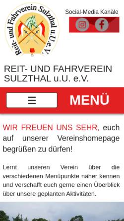 Vorschau der mobilen Webseite www.reitverein-sulzthal.de, Reitverein Sulzthal e.V.