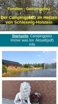 Vorschau der mobilen Webseite www.familien-campingplatz.de, Camping am See bei Neumünster