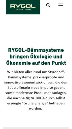 Vorschau der mobilen Webseite www.rygol.de, Werner Rygol KG