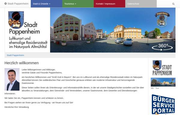 Vorschau von www.pappenheim.de, Stadt Pappenheim